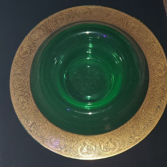 Other - Green Depression Glass Inverted Rim